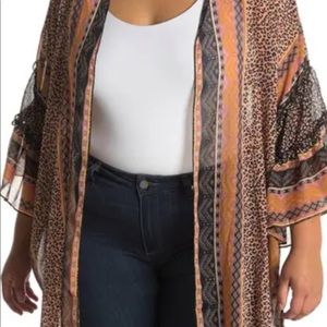 Democracy Quarter Double Ruffle Sleeve Duster 2X3X